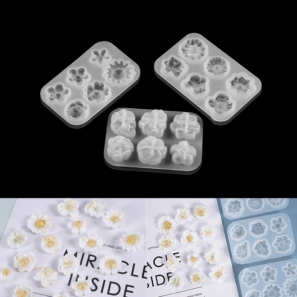 

1Pcs Daisy Flower Silicone Mold UV Flowers Epoxy Resin Casting Mould For DIY Casting Craft Jewelry Pendant Decoration Making