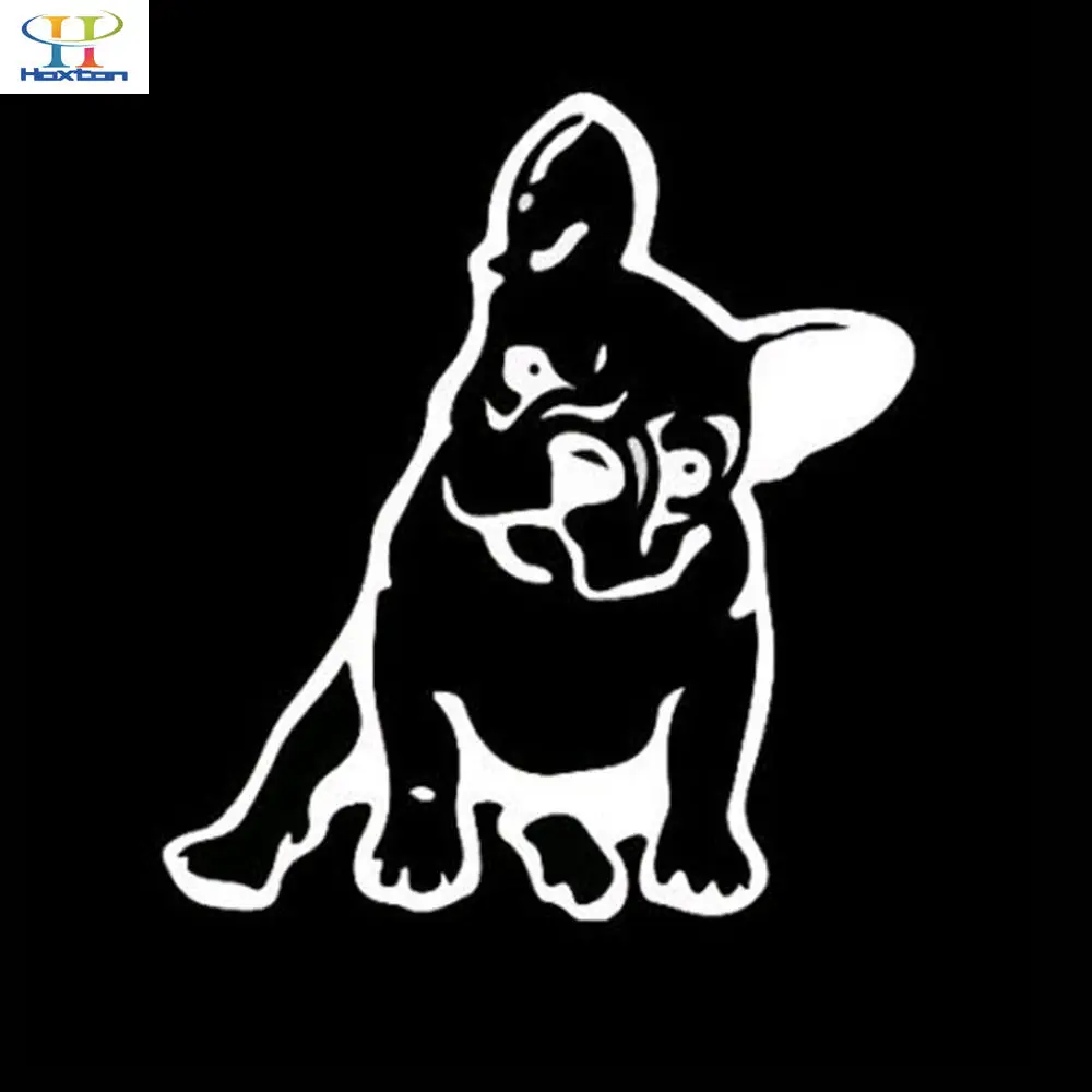Lindo perro Bulldog frances pegatina coches calcomania resistente a la intemperie Auto estilismo coche pegatinas accesorios|Наклейки на