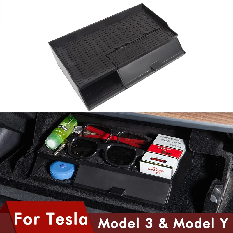 

Новинка 2021, автомобильный центральный подлокотник Model3 для Tesla Model 3 S X Y, аксессуары для хранения, поддержания порядка, ящик для перчаток, двух...
