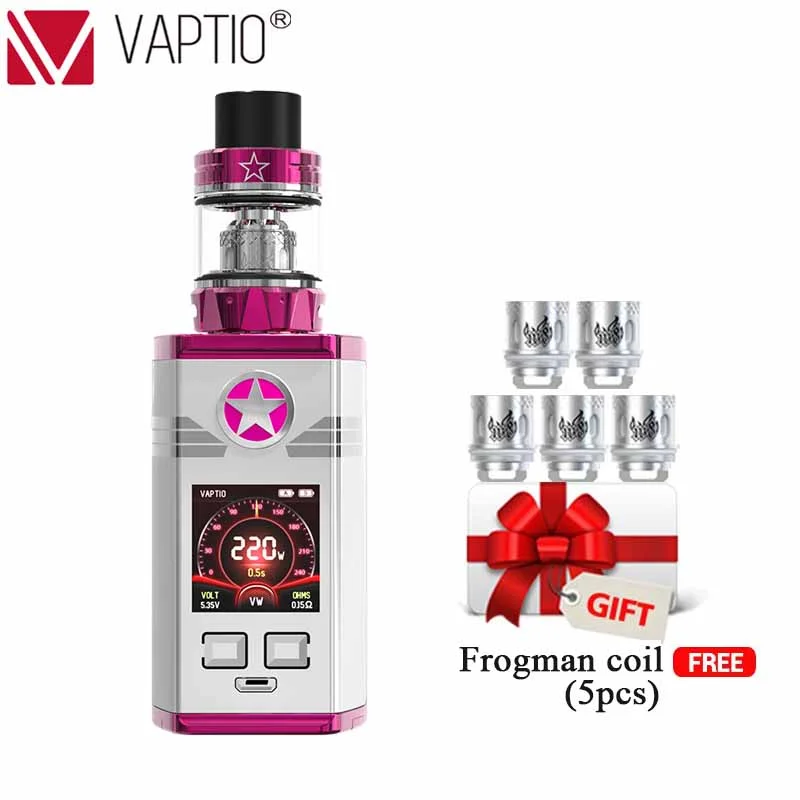 Великобритания КОРАБЛЬ! Vaptio Capt'n Vaping Kit 220 Вт 2 мл бак W8 ядро электронная сигарета