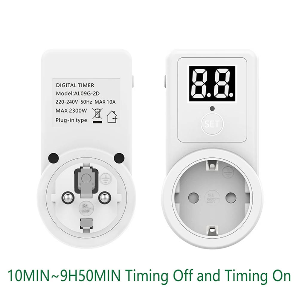 10A Digital Countdown Timer Switch Universal Socket Plug-In Time Control Phone Battery Electric Car Charge | Электроника