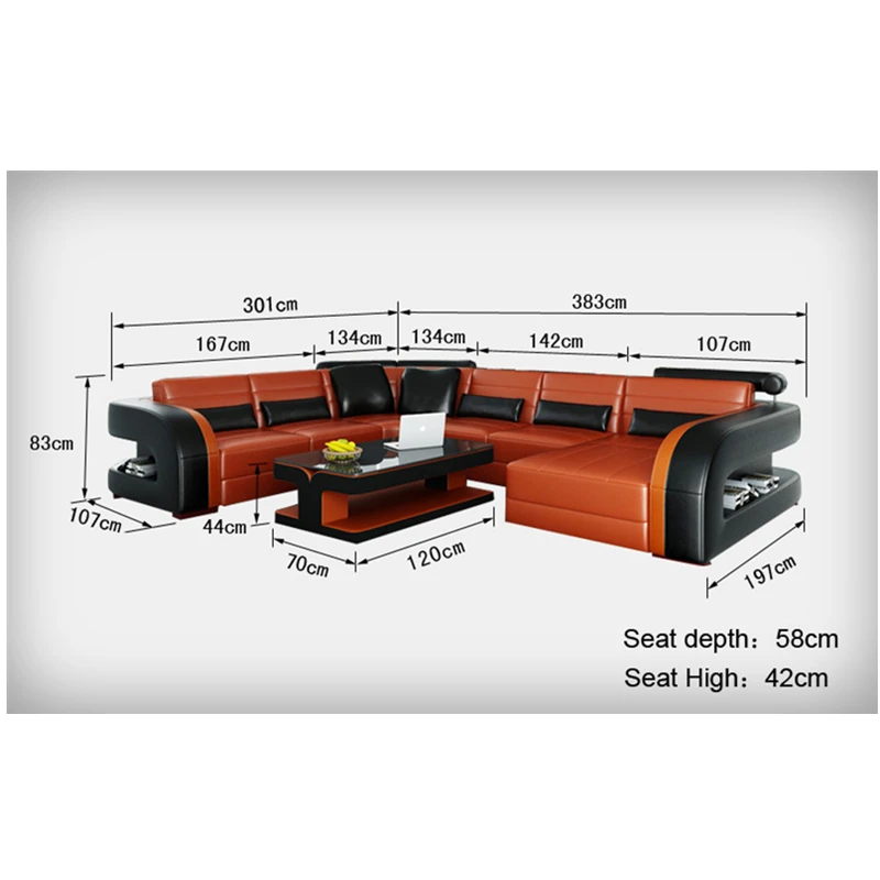 Оптовая продажа Китай завод экспорт мебели гостиной диван набор Современная