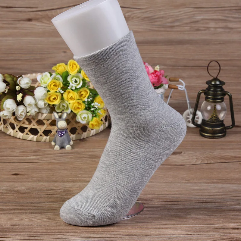 Женские носки весна/зима однотонный хлопок простые мягкие веселые японская мода