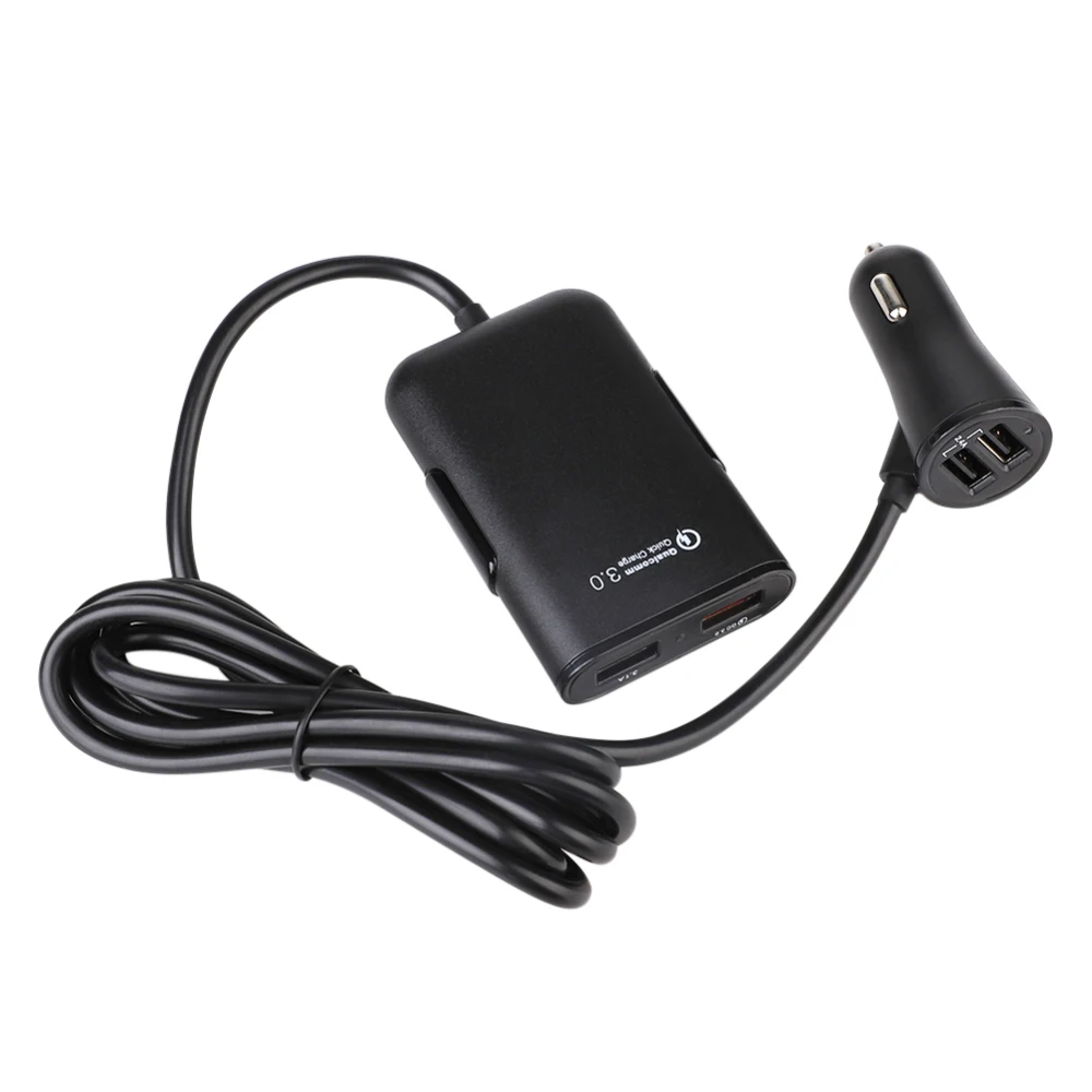 Портативный зарядный адаптер с 4 USB портами для Samsung автомобильное быстрое