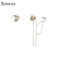 qeenkiss eg7315 fine jewelry wholesale fashion woman birthday wedding gift asymmetrical 925 sterling silver needle stud earrings