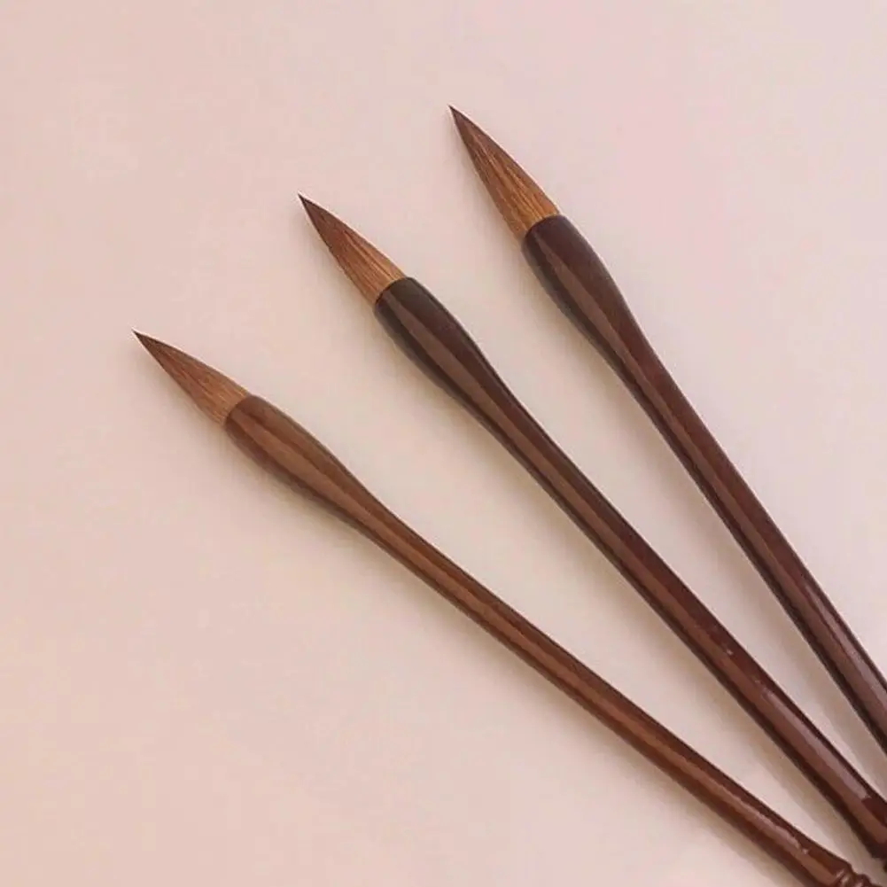 

Wooden Writing Brush Chinese Calligraphy Practice Weasek Wolf Hair Brush For Watercolor Ink Painting Regular Script Dropshi E7g4