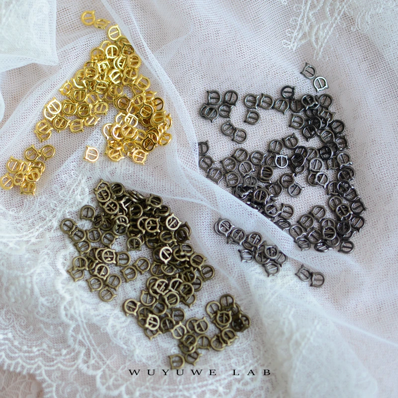 20 шт. золотистые милые металлические декоративные мини-кнопки для головы кошки