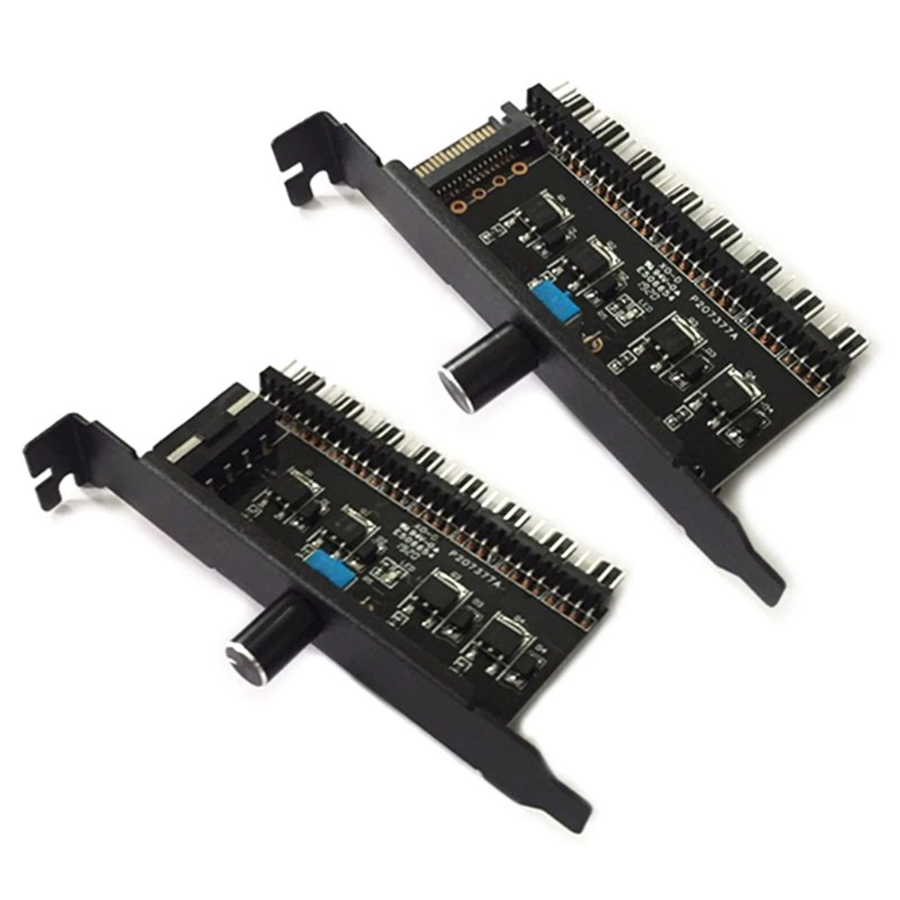 

8 Channel Cooling Fan Control Hub Speed Regulator Controller For CPU PC Computer Case HDD VGA PWM PCI Bracket Power SATA 4 Pin
