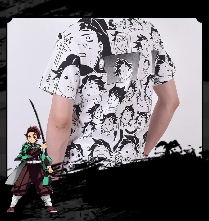 Костюм для косплея «Demon Slayer Kimetsu no Yaiba» Kamado Tanjirou; забавная Милая футболка; хлопковый свитер; толстовки; пуловер; спортивная одежда