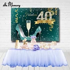 Фотофоны InMemory для взрослых, бирюзовые блестящие каблуки, дамские шампанские женские, праздничные фоны на 40-й день рождения, на заказ
