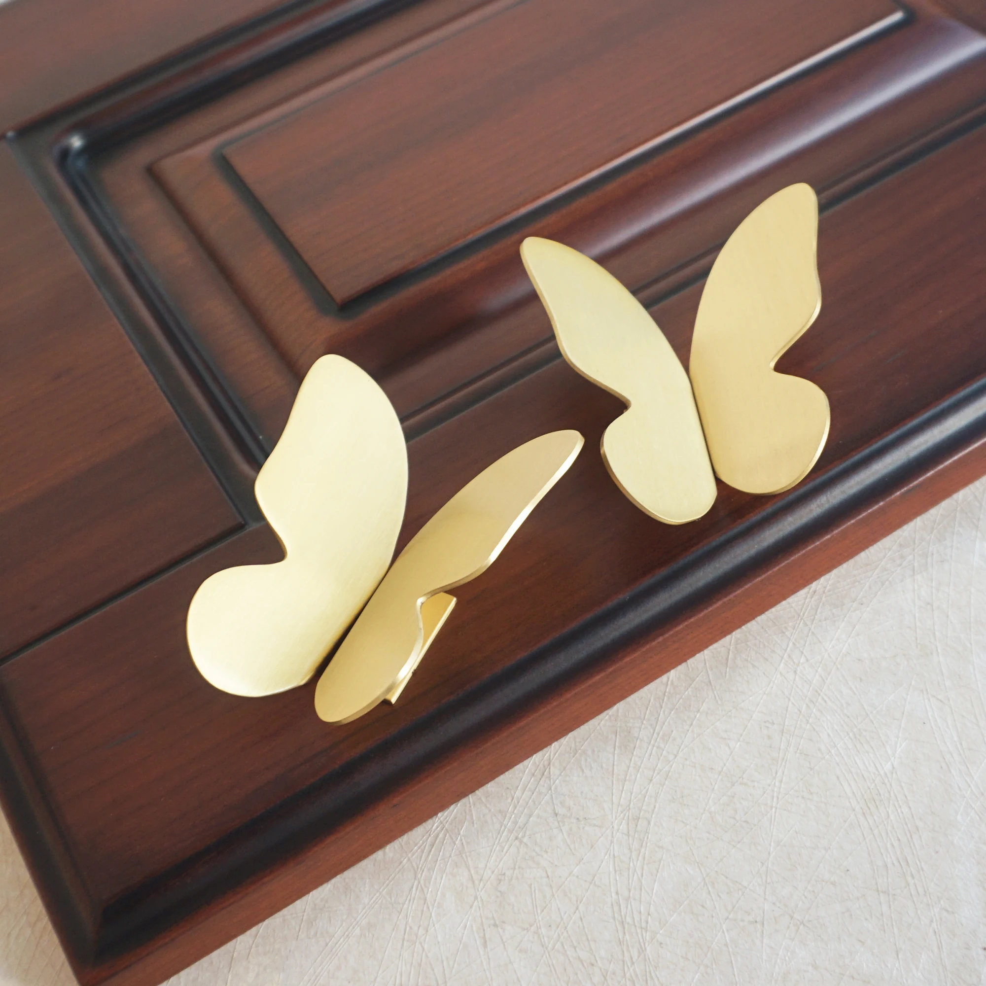 Медь Batterfly комод ящик ручки латунь шкаф Cuoboard ручка дверные уникальная детская
