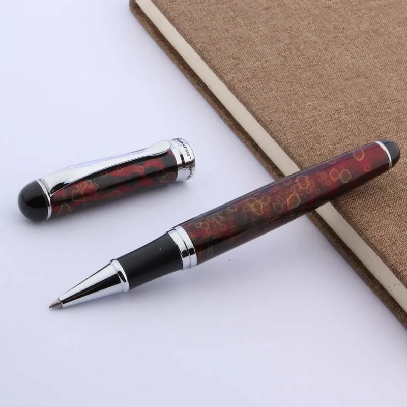 Металлическая шариковая ручка Jinhao 750 с темно-красным ледяным цветком | Канцтовары