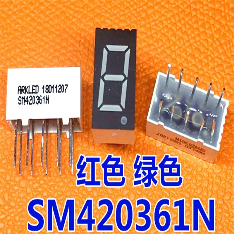 

Зеленая цифровая трубка марки ark sm2203613, 5 шт., 10 контактов, sm420361n, красный
