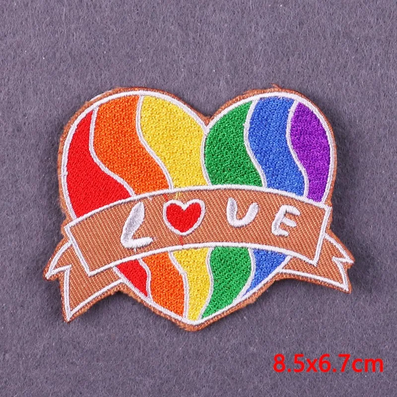 Патчи гей-персонажей ЛГБТ патчи с утюгом красочные радужные вышитые для джинсов