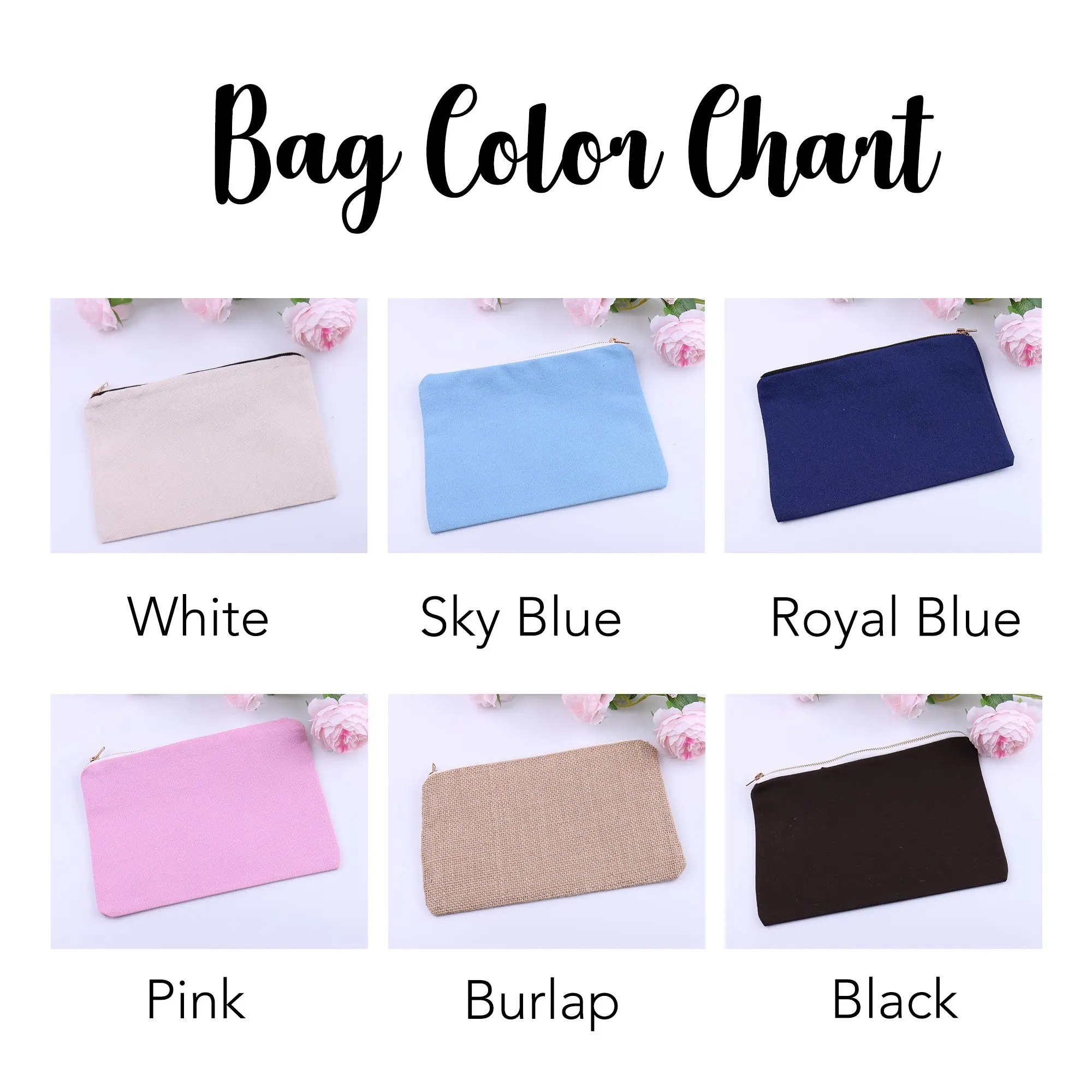 Косметичка из хлопчатобумажной ткани на молнии индивидуальный подарок с вашим