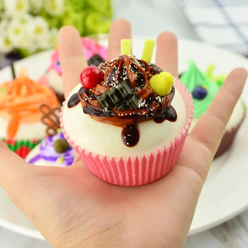 

Realistic Artificial Fake Cake Cupcake Model Cup Display Photography Props Crafts Home Decoration 85LA