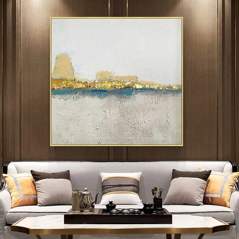 Handmade Painting Northern European-Style Restaurant Decorative Hong Kong Style Abstract Modern Minimalist Triple Hangi | Дом и сад