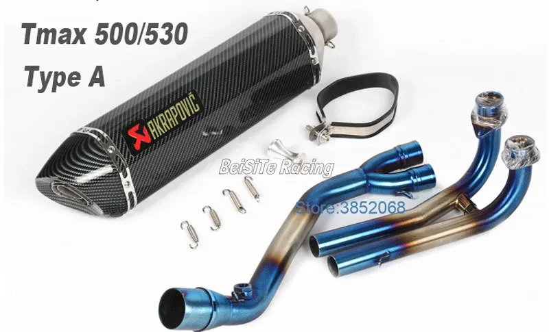 Tmax 500 530 akrapovic выхлопной мотоцикл скутер глушитель Соединительная труба подходит