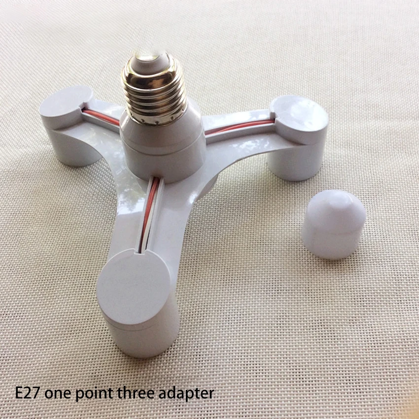 

1 turn to 3 E27 Lamp Holder Converter Light Adapter lamp Base Holder Socket plug Splitter for LED Lighting Lamp Adapter
