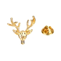 laidojin gold deer brooches pin for mens shirt collar womens coat hats dress bags pins customization accessories