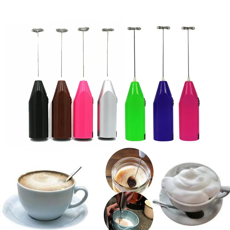 

Mini Electric Coffee Blender Handheld Eggbeater Stainless Steel Bubble Milk Drink Stir Bar Creative Kitchen Cooking Egg Tools