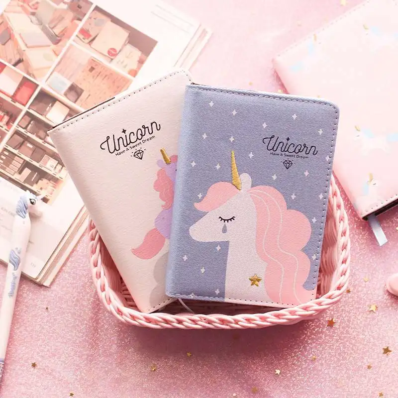 A6 Kawaii Unicorn Notebook Cartoon Hand-book Daily Weekly Schedule Agenda Planner Organizer Journal Dairy Notepad Kids Gift