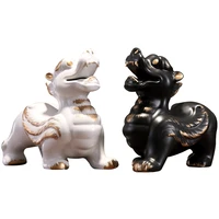 chinese style god beast brave troops ceramics craftwork sculpture statue creative bookcase retro decoration x3441
