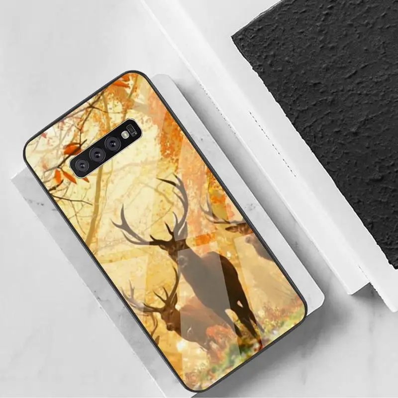 

Deer Hunting Pattern Phone Case Tempered Glass For Samsung S6 7 8 9 10 20 Plus Ultra Note8 9 10 10pro