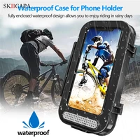 waterproof motorcycle phone holder stand for samsung iphone moto bicycle handlebar mobile bracket support scooter phone bag case