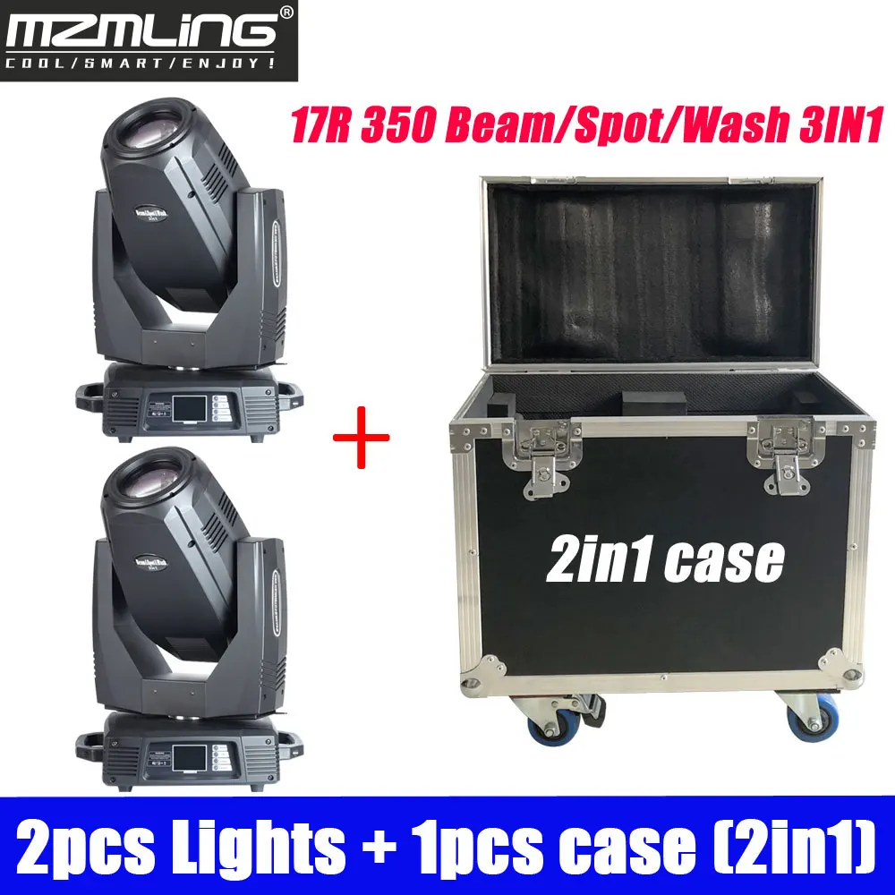 2 шт. светильник s + 1 F чехол 350 Вт 17R стирка/пятно/луч 3 в сценический DMX512 подвижный