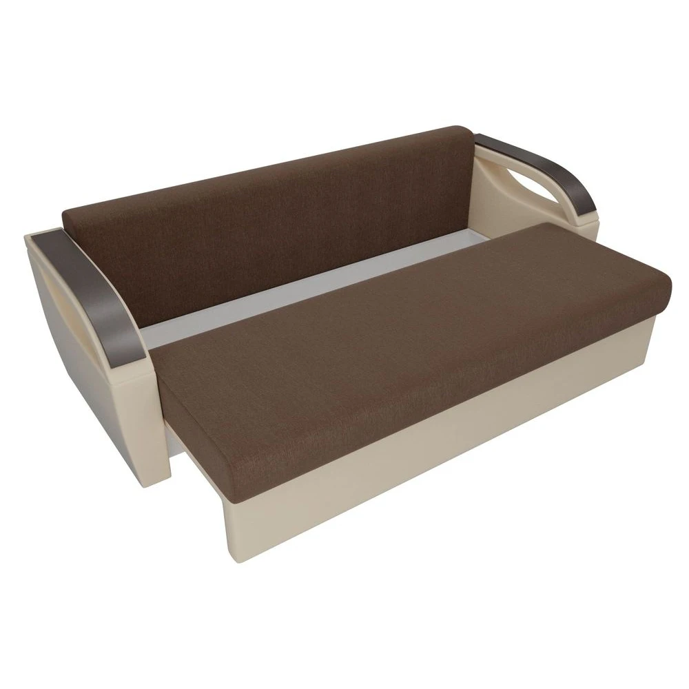 Straight sofa Liga Divanov Forsyth matting brown eco-leather beige Living Room Sofas Furniture Home |