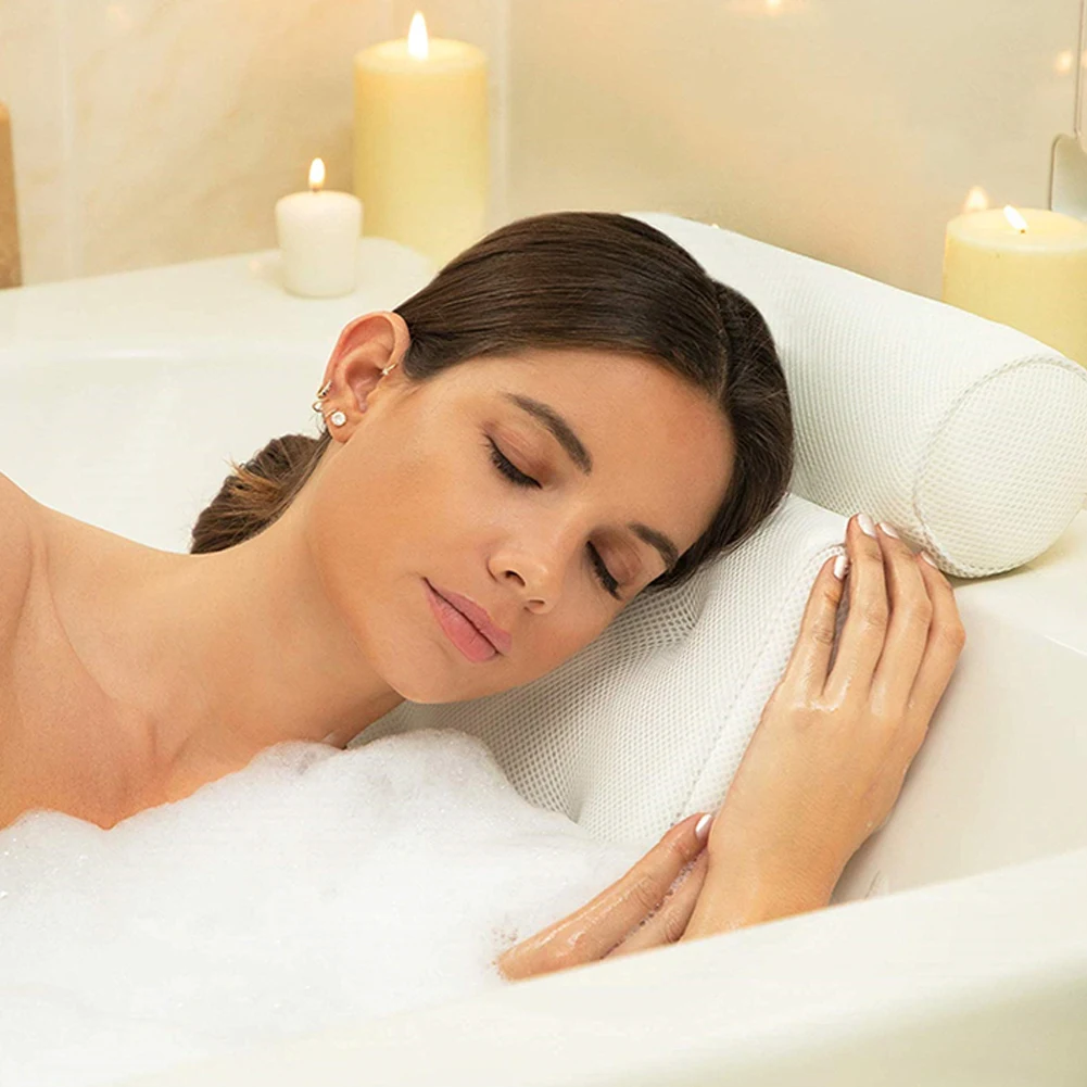 Подушка на присоске для ванной комнаты спа-подушка 3d сетчатая подушка подходит