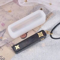 diy crystal epoxy mold long necklace pendant resin accessories resin mold silicone keychain jewelry silicone mold for crafts art