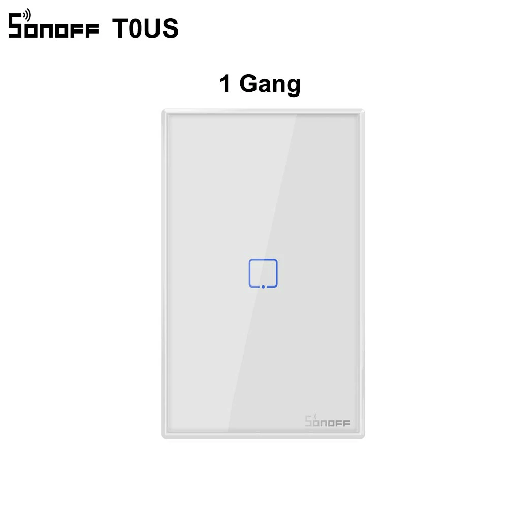 Интеллектуальный выключатель света SONOFF T0 US/EU/UK TX Wi-Fi Смарт настенный выключатель света базовый с таймером 1/2/3 голоса/приложение/сенсорный экран Управление с Alexa Google Home - Комплект: T0 US 1C