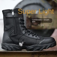 military boots men special forces combat high top combat canvas tactical training breathable wearable ultralight hiking boots