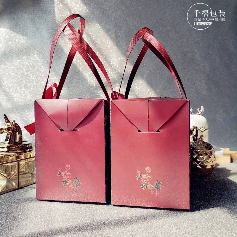 Портативная упаковка для печенья и выпечки цвет розы