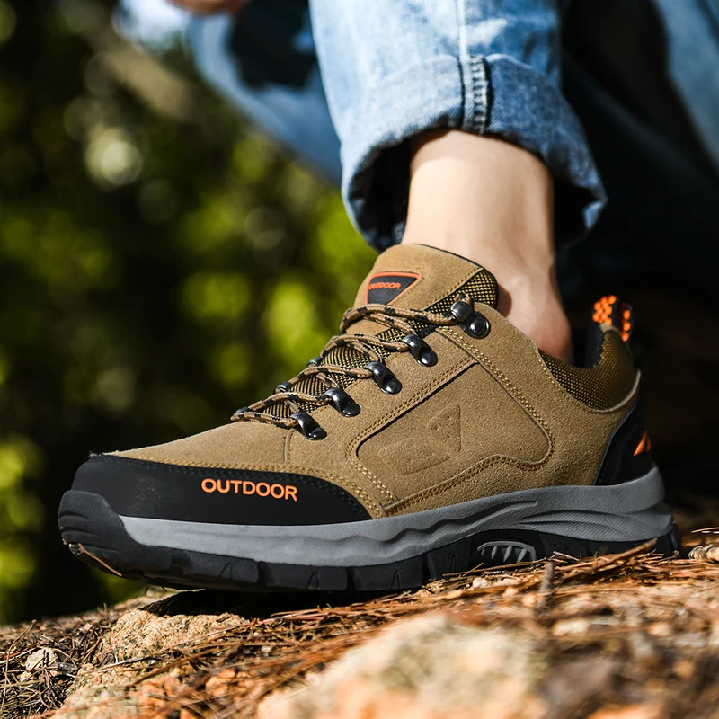 

Hiking Shoes Autumn Men 2021 Sport Shoes Outdoor Non-slip Buffer Shock Jogging Trekking Lace Up Sneakers Mlitary Hiking Shoes