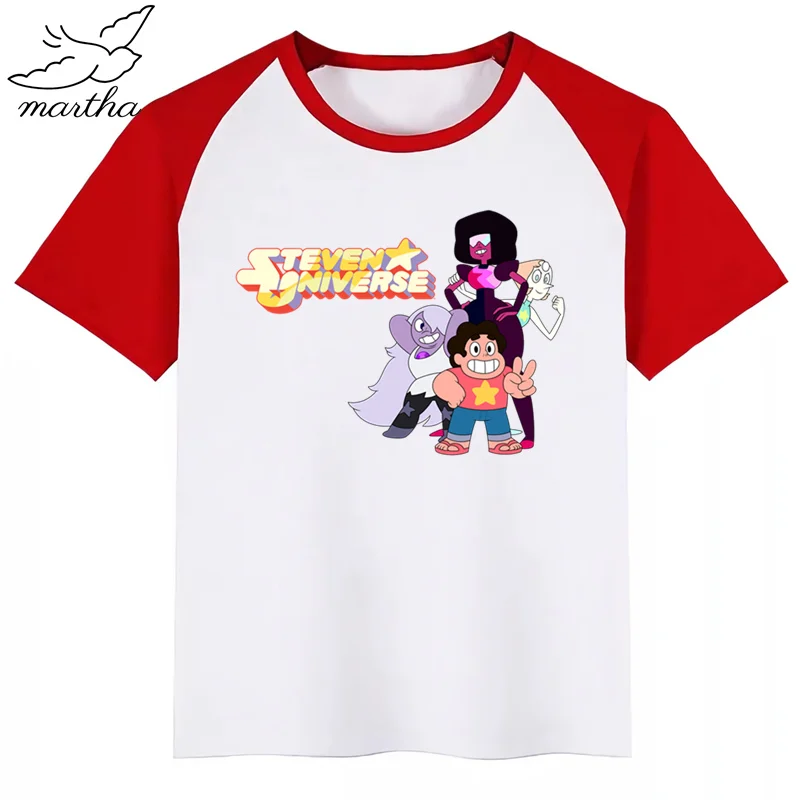 Steven Universe/Новинка детская летняя повседневная футболка для мальчиков и девочек