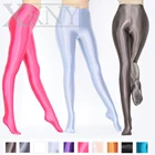 Новинка, цветные блестящие атласные блестящие Непрозрачные колготки XCKNY, сексуальные колготки для йоги, плавания, блестящие эластичные колготки