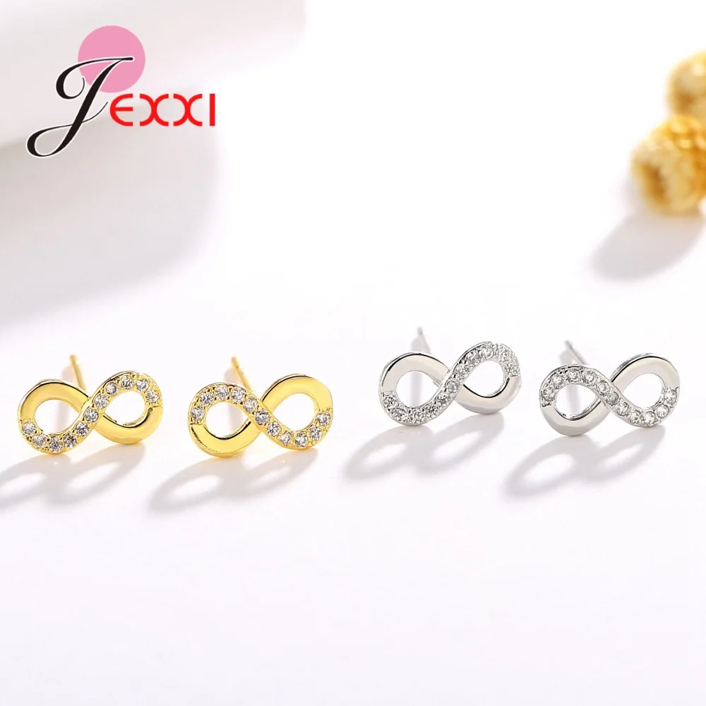 Изысканные серьги гвоздики с бантом из стерлингового серебра 925 пробы надписью