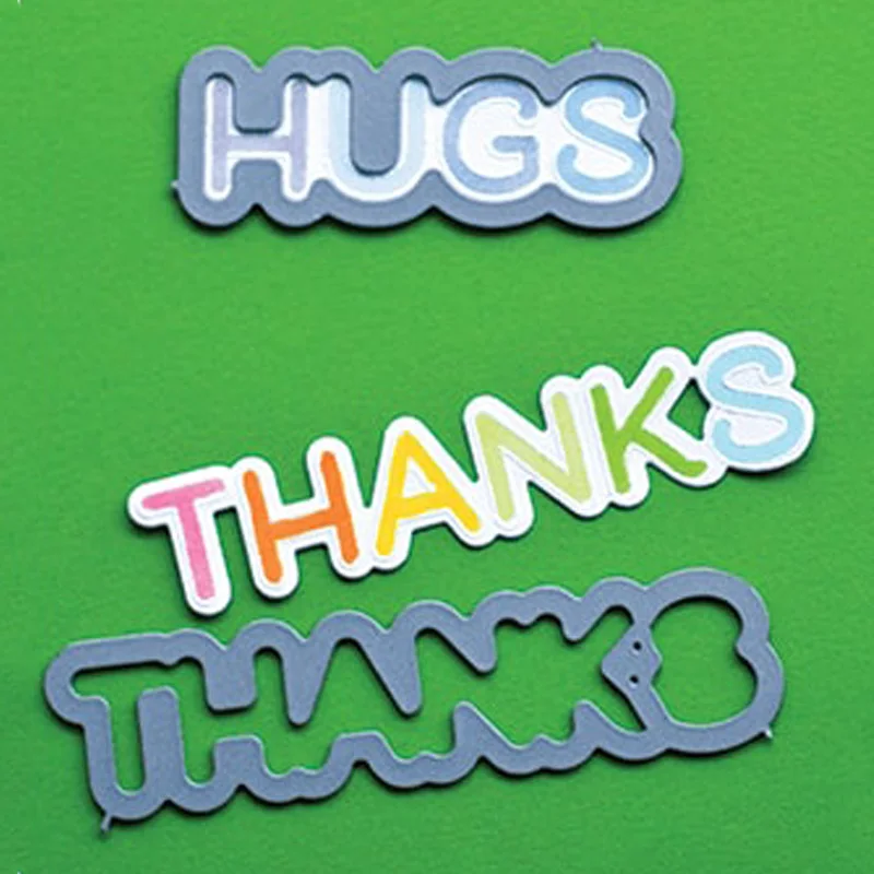 Спасибо чёткого и набора пресс форм &quotЛюбовь Hugs марки металлический Трафаретный