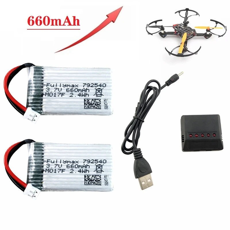 

3.7v Battery For F121/F110S Quadcopter Parts 3.7v 660mAh Lipo Battery 3.7V 660mAh 25Cbattery PH2.0 792540