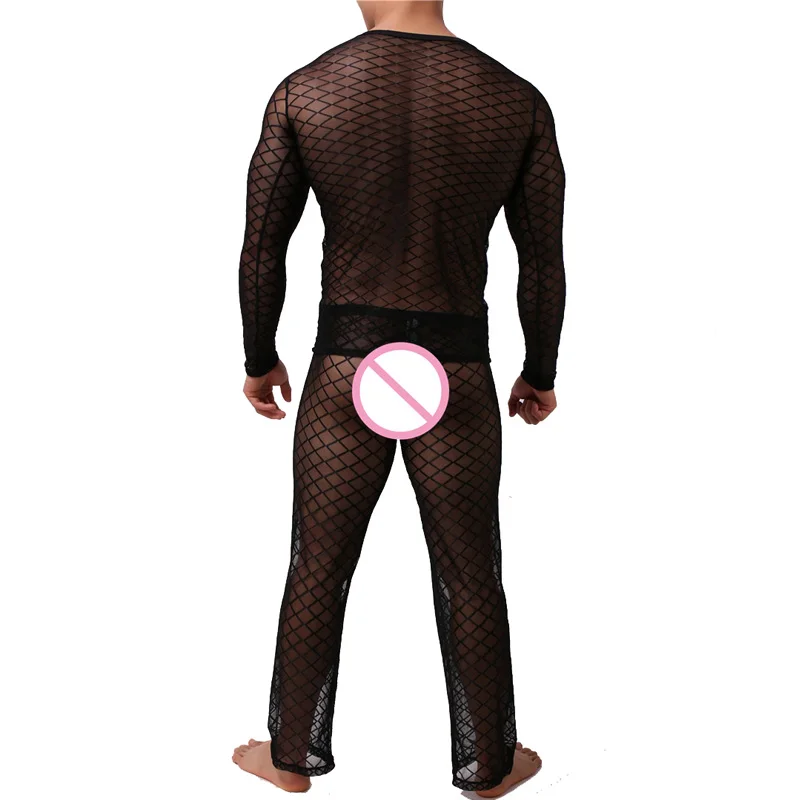 Комплект мужской одежды пикантное нижнее белье футболка с длинным рукавом