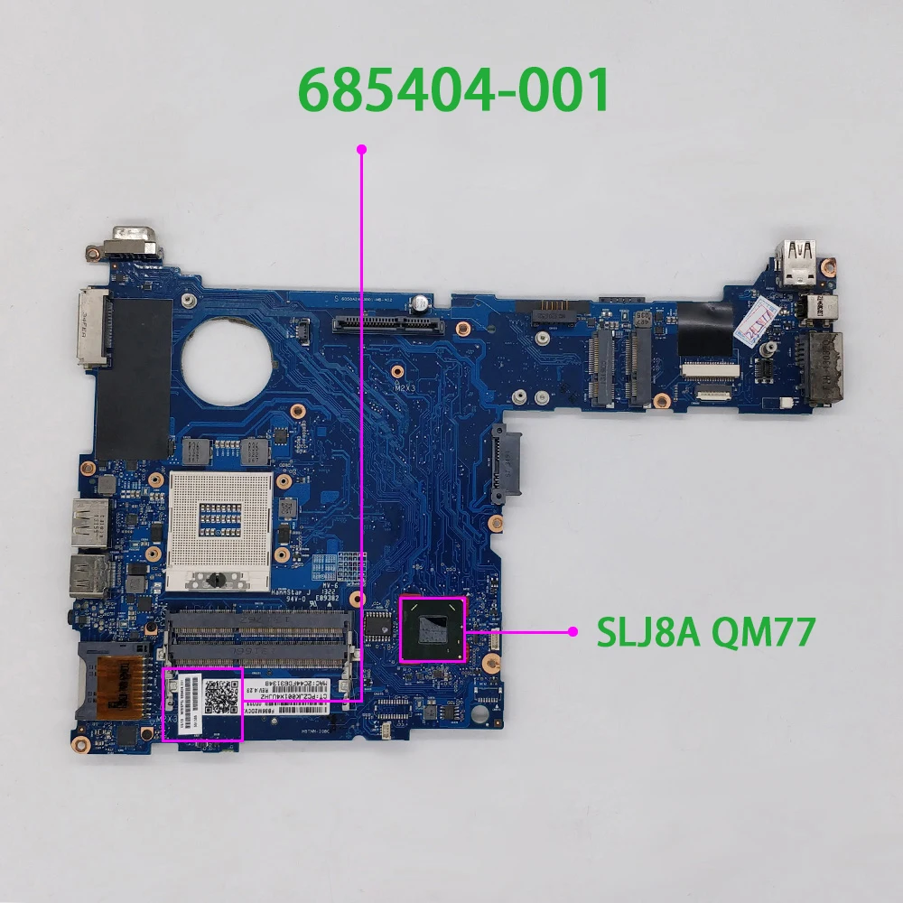 Placa Mãe para Computador Portátil 685404001 685404501 685404601 Qm77 Uma hp Elitebook Série 2570p Notebook pc Placa-mãe para notebook