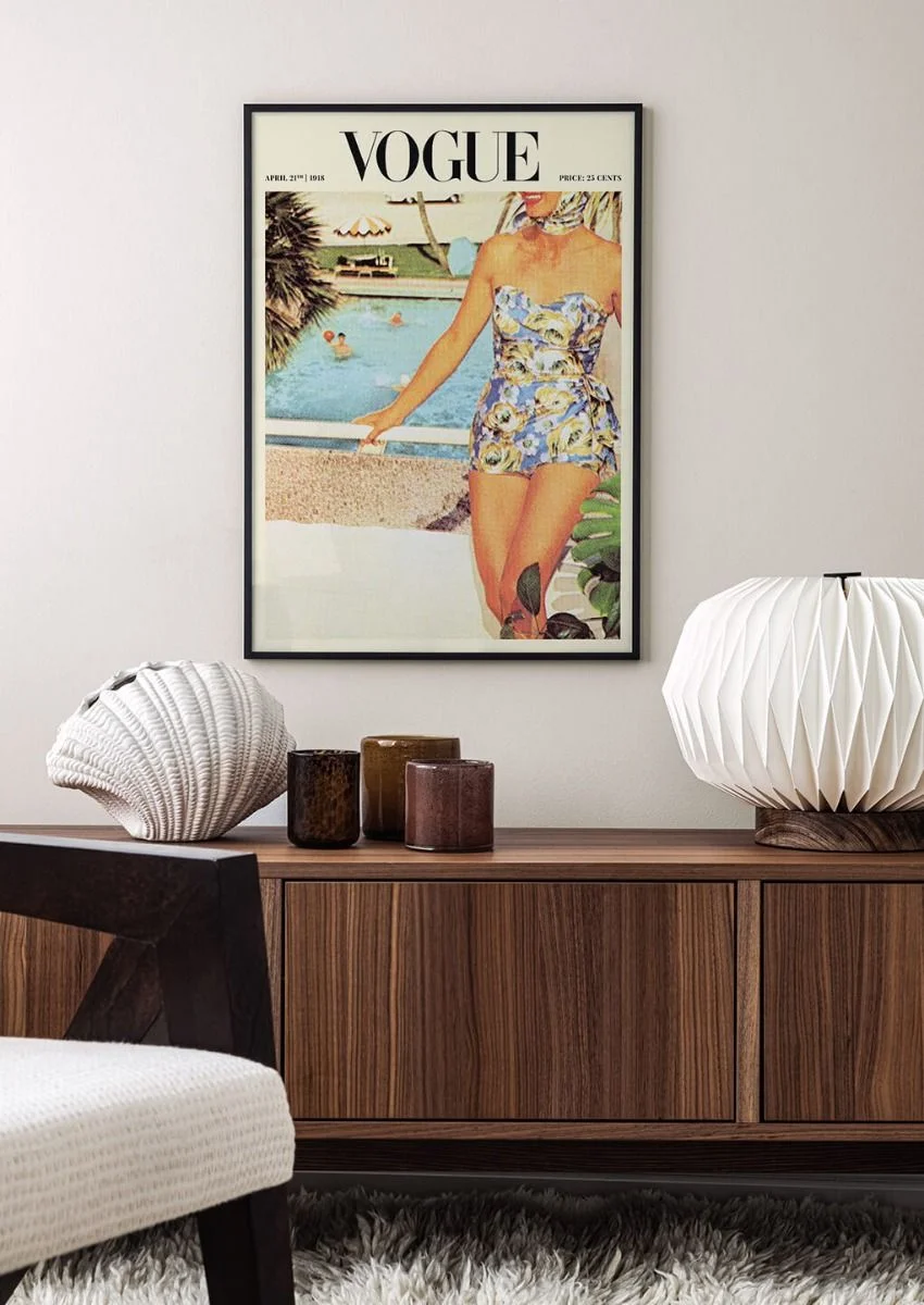 Модная весенняя и осенняя коллекция плакат с принтом одежды в стиле ретро модная