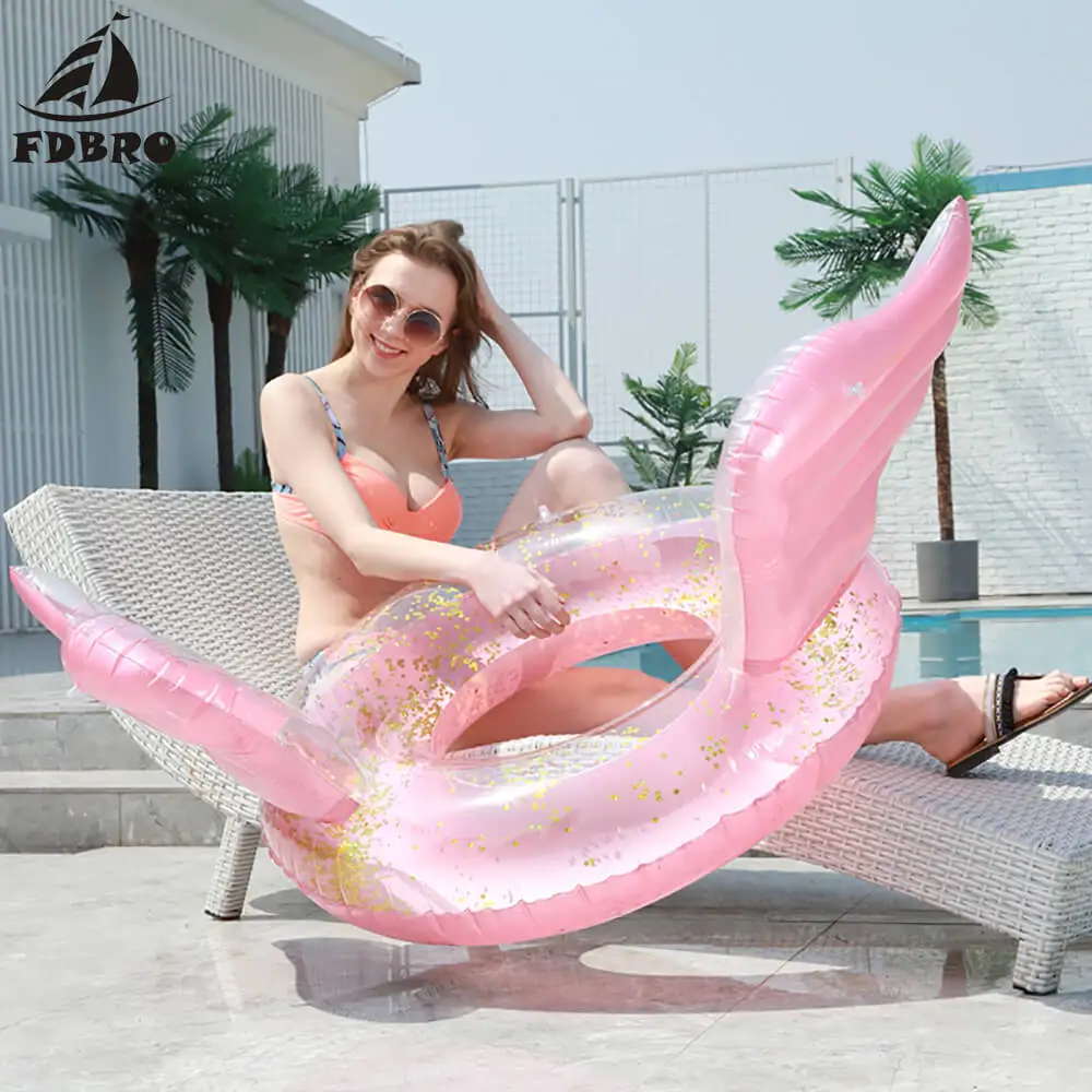 FDBRO летний надувной Ангел плавательный поплавок Крылья Ангела Кольцо Для