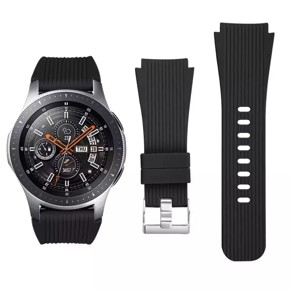 Ремешок силиконовый для samsung Galaxy wtch 3 46 мм Gear S3 Huawei watch GT GT2 46 мм, удобный браслет для Amazfirt GTR 47 мм, 22 мм Ремешок силиконовый для samsung Galaxy wtch 3 46 мм Gear S3 Huawei watch GT GT2 46 мм, удобный браслет для Amazfirt GTR 47 мм, 22 мм
