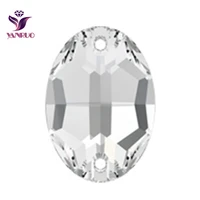 yanruo top 3210 oval clean crystal sew on rhinestones glass sewing on crystals sew on wedding dress bright strass