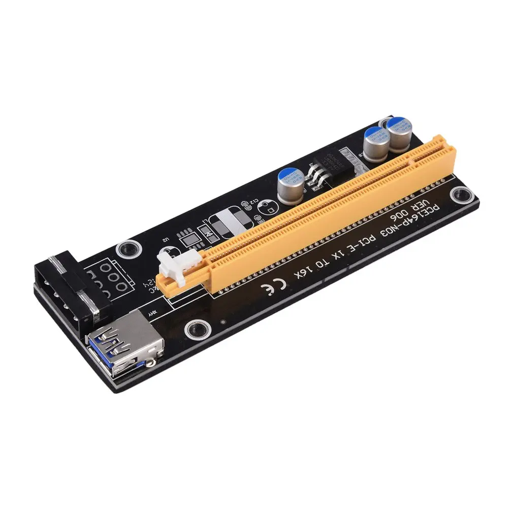 Новый PCI-Express PCI-E 16X расширитель переходника карте USB 3 0 SATA 15P-4Pin адаптер в наличии! |