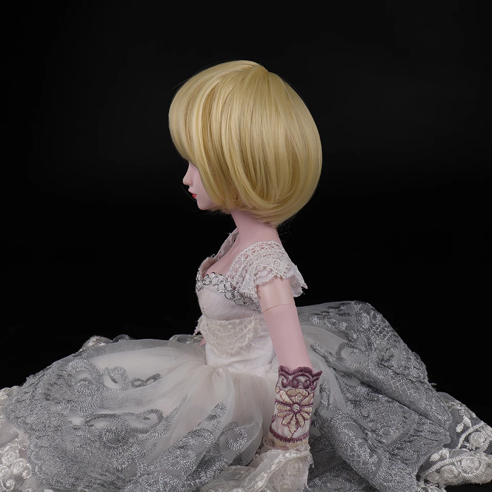 Cataleya BJD парик 1/3 1/4 короткие черные прямые и кудрявые челки волос Высокая температура волокна для куклы